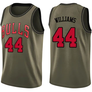 Youth Patrick Williams Chicago Bulls Green Swingman Salute to Service Jersey