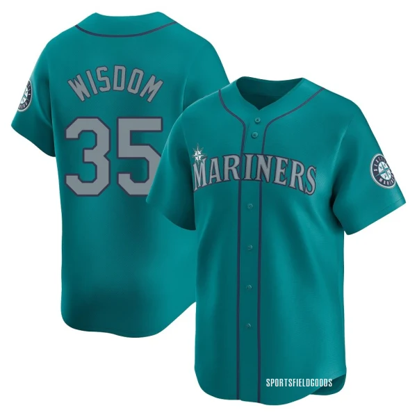 Youth Patrick Wisdom Seattle Mariners Aqua Limited Alternate Jersey