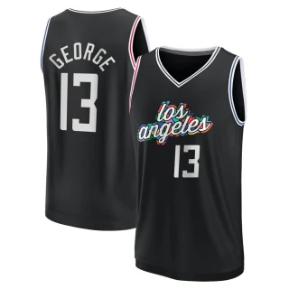 Youth Paul George Los Angeles Clippers Black Fast Break 2022/23 City Edition Jersey