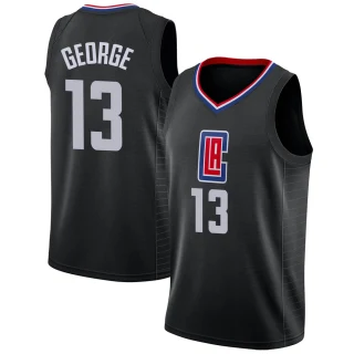 Youth Paul George Los Angeles Clippers Black Swingman Jersey - Statement Edition