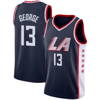 Youth Paul George Los Angeles Clippers Navy Swingman 2018/19 Jersey - City Edition