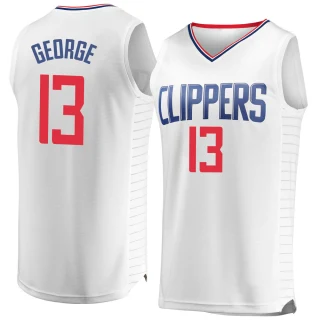 Youth Paul George Los Angeles Clippers White Fast Break Jersey - Association Edition
