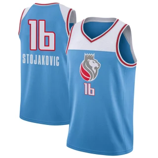 Youth Peja Stojakovic Sacramento Kings Blue Swingman Jersey - City Edition