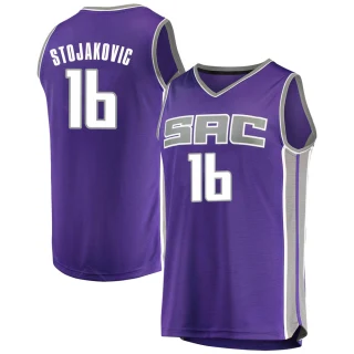 Youth Peja Stojakovic Sacramento Kings Purple Fast Break Jersey - Icon Edition
