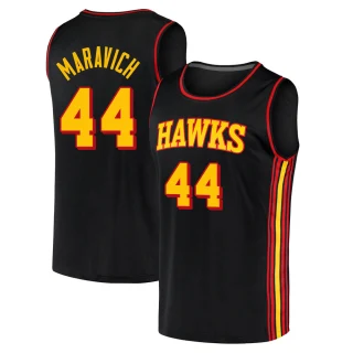 Youth Pete Maravich Atlanta Hawks Black Fast Break 2020/21 Jersey - Statement Edition