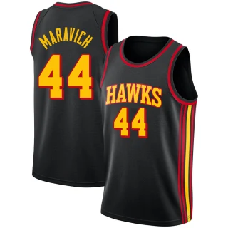 Youth Pete Maravich Atlanta Hawks Black Swingman Jordan Brand Jersey - Statement Edition
