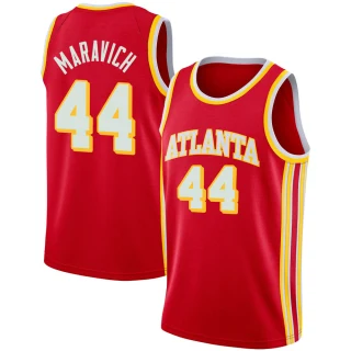 Youth Pete Maravich Atlanta Hawks Red Swingman 2020/21 Jersey - Icon Edition