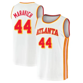 Youth Pete Maravich Atlanta Hawks White Fast Break 2020/21 Jersey - Association Edition