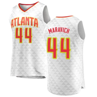 Youth Pete Maravich Atlanta Hawks White Fast Break Jersey - Association Edition