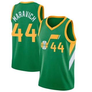 Youth Pete Maravich Utah Jazz Green Swingman 2020/21 Jersey - Earned Edition
