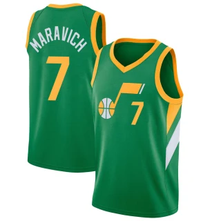 Youth Pete Maravich Utah Jazz Green Swingman 2020/21 Jersey - Earned Edition
