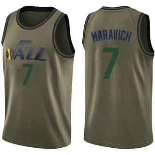 Youth Pete Maravich Utah Jazz Green Swingman Salute to Service Jersey
