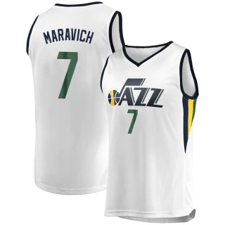 Youth Pete Maravich Utah Jazz White Fast Break Jersey - Association Edition