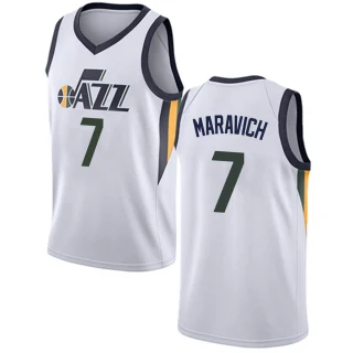 Youth Pete Maravich Utah Jazz White Swingman Jersey - Association Edition