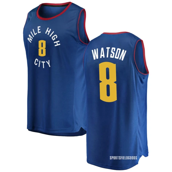 Youth Peyton Watson Denver Nuggets Blue Fast Break 2018/19 Jersey - Statement Edition