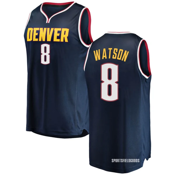 Youth Peyton Watson Denver Nuggets Navy Fast Break 2018/19 Jersey - Icon Edition