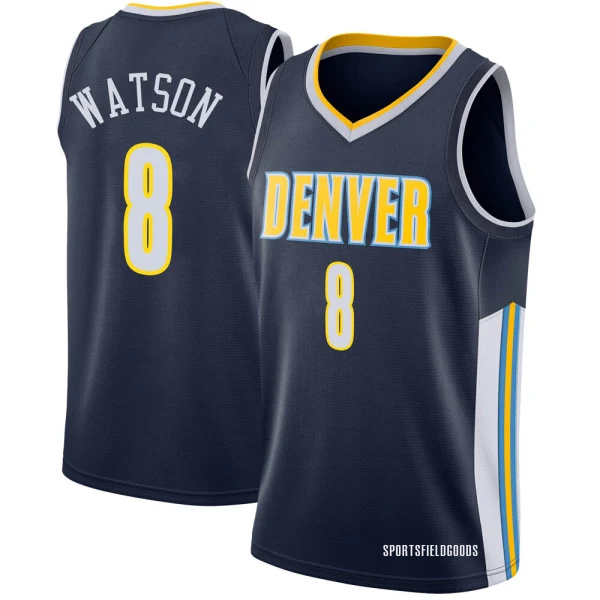 Youth Peyton Watson Denver Nuggets Navy Swingman Jersey - Icon Edition