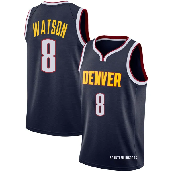 Youth Peyton Watson Denver Nuggets Navy Swingman Jersey - Icon Edition
