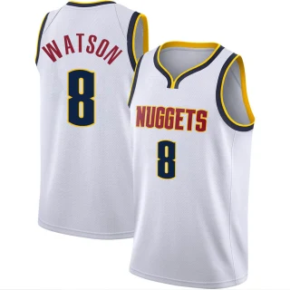 Youth Peyton Watson Denver Nuggets White Swingman 2020/21 Jersey - Association Edition