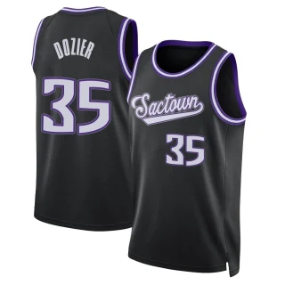 Youth PJ Dozier Sacramento Kings Black Swingman 2021/22 Icon Edition Jersey