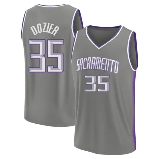 Youth PJ Dozier Sacramento Kings Gray Fast Break 2022/23 City Edition Jersey