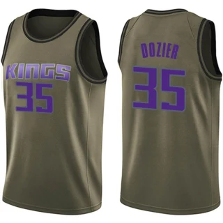 Youth PJ Dozier Sacramento Kings Green Swingman Salute to Service Jersey