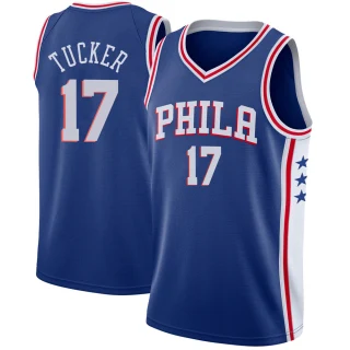 Youth P.J. Tucker Philadelphia 76ers Blue Swingman Jersey - Icon Edition