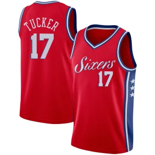 Youth P.J. Tucker Philadelphia 76ers Red Swingman Jersey - Statement Edition