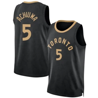 Youth Precious Achiuwa Toronto Raptors Black Fast Break 2022/23 City Edition Jersey