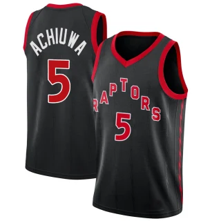 Youth Precious Achiuwa Toronto Raptors Black Swingman Jordan Brand 2020/21 Jersey - Statement Edition