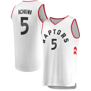 Youth Precious Achiuwa Toronto Raptors White Fast Break Jersey - Association Edition