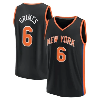Youth Quentin Grimes New York Knicks Black Fast Break 2022/23 City Edition Jersey