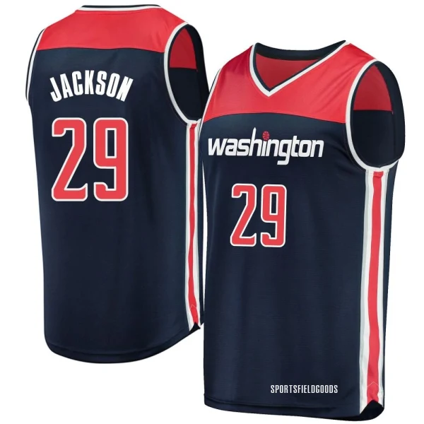 Youth Quenton Jackson Washington Wizards Navy Fast Break Jersey - Statement Edition
