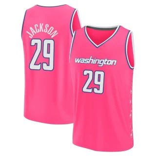 Youth Quenton Jackson Washington Wizards Pink Fast Break 2022/23 City Edition Jersey