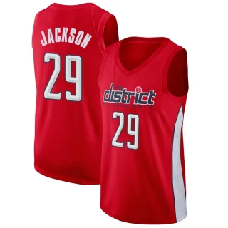 Youth Quenton Jackson Washington Wizards Red Swingman 2018/19 Jersey - Earned Edition