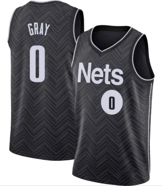 Youth RaiQuan Gray Brooklyn Nets Black Swingman 2020/21 Jersey - Earned Edition