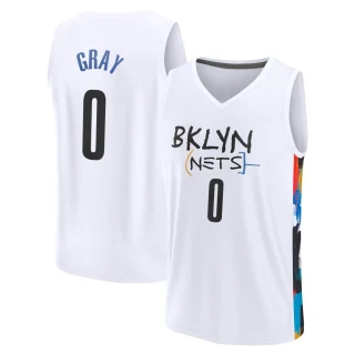 Youth RaiQuan Gray Brooklyn Nets White Fast Break 2022/23 City Edition Jersey
