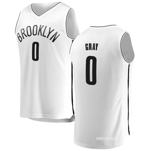 Youth RaiQuan Gray Brooklyn Nets White Fast Break Jersey - Association Edition