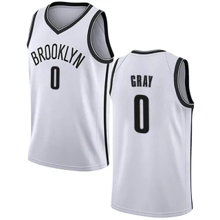 Youth RaiQuan Gray Brooklyn Nets White Swingman Jersey - Association Edition