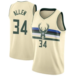Youth Ray Allen Milwaukee Bucks Cream Swingman Jersey - City Edition