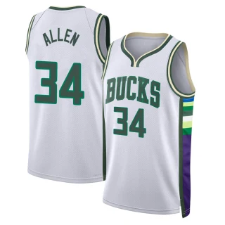 Youth Ray Allen Milwaukee Bucks White Swingman 2021/22 City Edition Jersey
