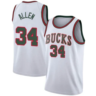 Youth Ray Allen Milwaukee Bucks White Swingman Fashion Hardwood Classics Jersey