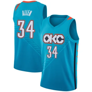 Youth Ray Allen Oklahoma City Thunder Swingman Turquoise 2018/19 Jersey - City Edition