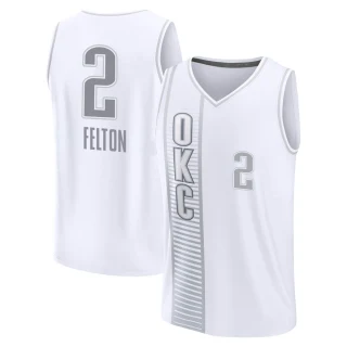 Youth Raymond Felton Oklahoma City Thunder White Fast Break 2021/22 Replica City Edition Jersey