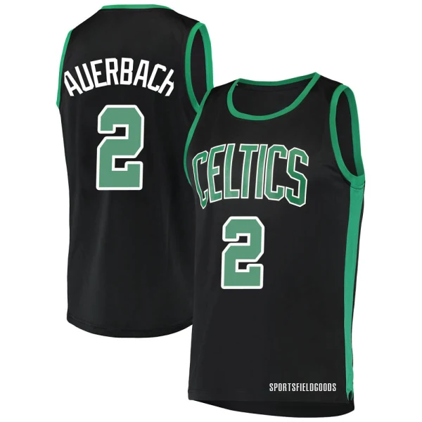 Youth Red Auerbach Boston Celtics Black Fast Break Jersey - Statement Edition