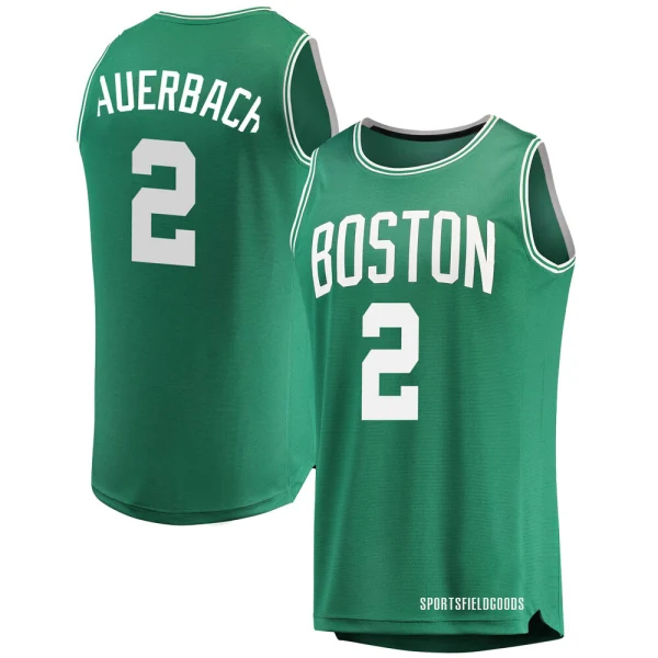 Youth Red Auerbach Boston Celtics Green Fast Break Jersey - Icon Edition