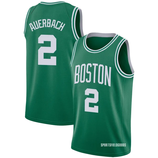 Youth Red Auerbach Boston Celtics Green Swingman Jersey - Icon Edition