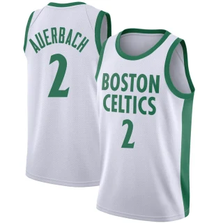 Youth Red Auerbach Boston Celtics White Swingman 2020/21 Jersey - City Edition