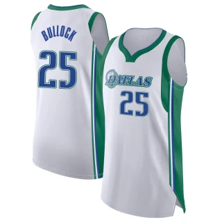 Youth Reggie Bullock Dallas Mavericks White Authentic 2021/22 City Edition Jersey