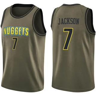Youth Reggie Jackson Denver Nuggets Green Swingman Salute to Service Jersey